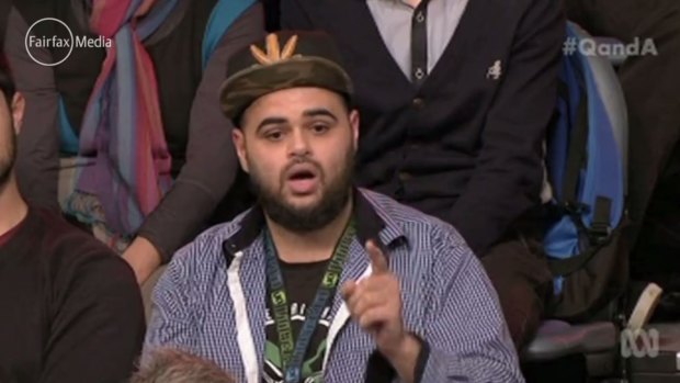 Lebanese Australian Zaky Mallah, convicted of threatening to kill an ASIO officer, accused the Abbott government on ABC's Q&A program on Monday of policies likely to encourage Australian Muslims to join the Daesh. 