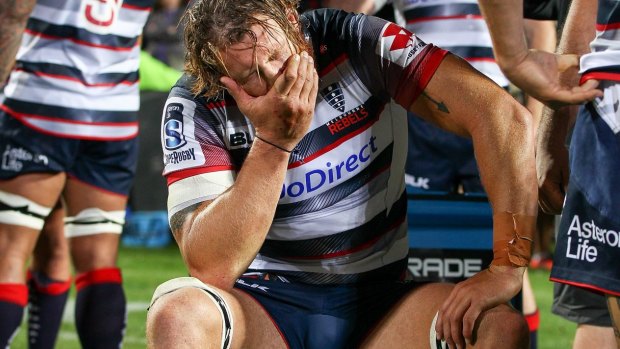 The Rebels' Scott Higginbotham after Friday's round one Super Rugby match against the Crusaders.