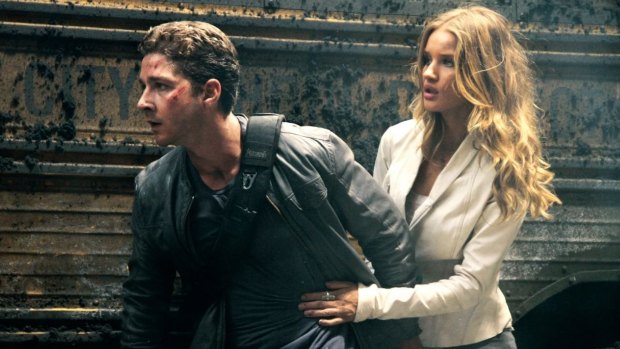 Shia LaBeouf and Rosie Huntington-Whiteley in Transformers: Dark of the Moon