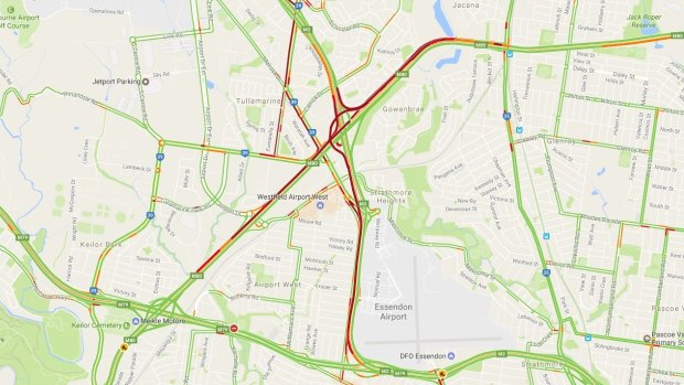 Traffic in Melbourne's northwestern suburbs are at a standstill hours after the crash.