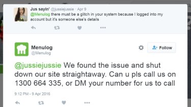 Menulog customers took to Twitter to air security concerns.