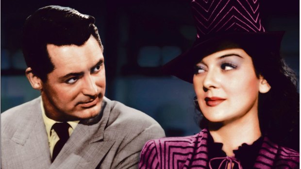 Cary Grant and Rosalind Russell in His Girl Friday.