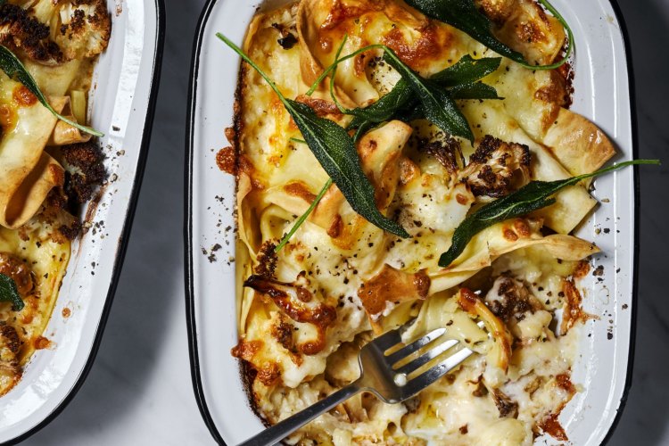 Fuss-free cauliflower cheese lasagne.