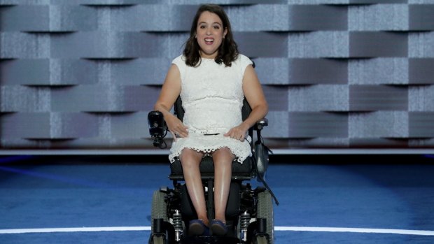 Anastasia Somoza spoke about disability rights on the first day of the Democratic National Convention. 