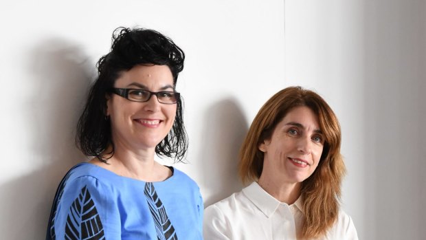 Playwright Alana Valentine (left) and writer Mireille Juchau will receive $100,000 and spend a year based at the Charles Perkins Centre.
