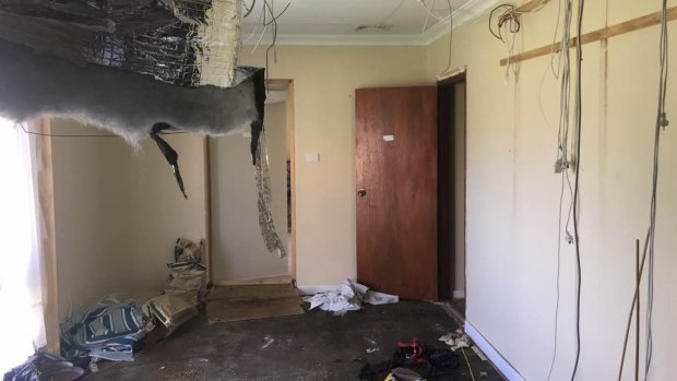 The damage caused to a Perth rental property which was used to grow cannabis. 