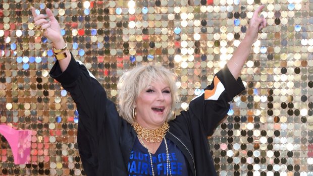 Jennifer Saunders attends the World Premiere of Ab Fab.