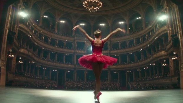 Jennifer Lawrence in the ballet scene from Red Sparrow.