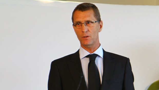 Michael Cockerill in 2011, when he was inducted into the Football Federation Australia Hall of Honour.