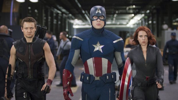 Chris Evans' role as Captain America has been a key figure in the recent run of Marvel films, which have also starred Jeremy Renner (left) and Scarlett Johansson.