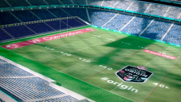 Four sides: Artist's impression of a rectangular ANZ Stadium.