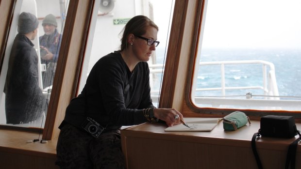Visual artist Annalise Rees spent two months on the Institute of Marine and Antarctic Scientists expedition and her work, along with Batchelor's, forms Deepspace.