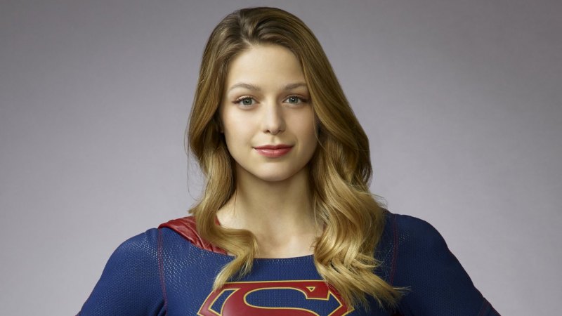 Actress Melissa Benoist goes up, up and away as Supergirl