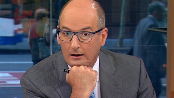 Fellow <em>Sunrise</em> host David Koch watched on during the skit. 