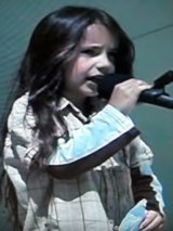 Six-year-old Xiuhtezcatl Martinez gives a speech calling on children to protect the environment.