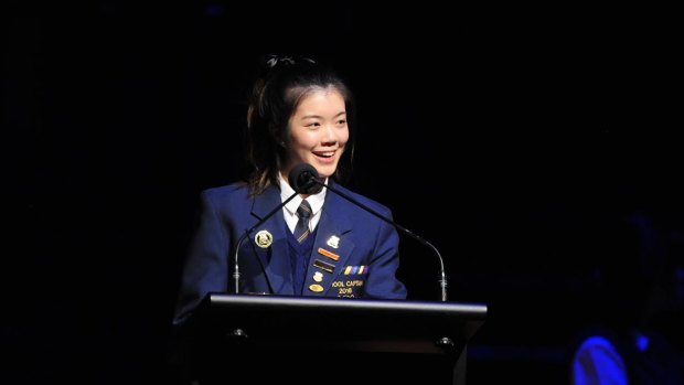 Presbyterian Ladies College school captain Natalie Liu achieved a perfect IB study score of 45. 