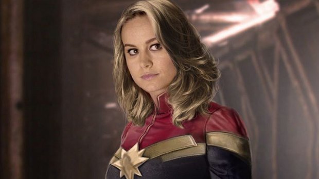 Brie Larson looks as if she has stepped out of a comic book.