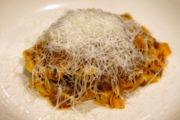 Luscious: Tagliatelle with ragu bolognese.