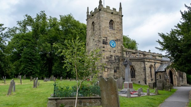 Eyam parish church in Derbyshire.