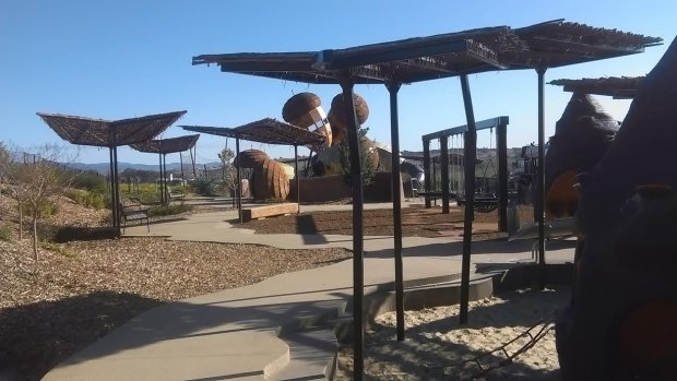 New structures will shade the seats at the playground.