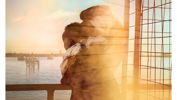 Mother and Baby (Passage series) (detail) from Tracey Moffatt's My Horizon.