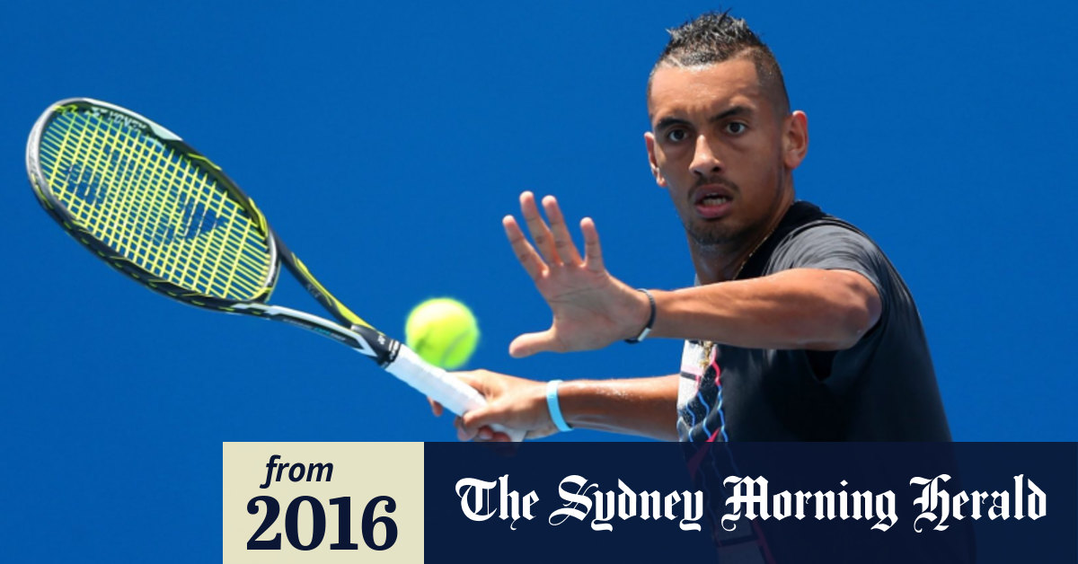 Australian Open Nick Kyrgios Returns Serve To Taylor Walker