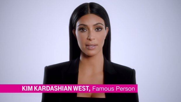 Kim Kardashian, in a still from her Super Bowl commercial.