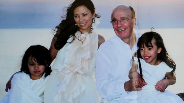 Ruper Murdoch and his then wife Wendi at the baptism of their daughters Grace and Chloe in Jordan in 2010. 