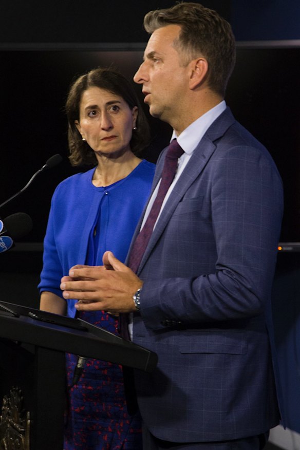 Premier Gladys Berejiklian and Transport and Infrastructure Minister Andrew Constance.