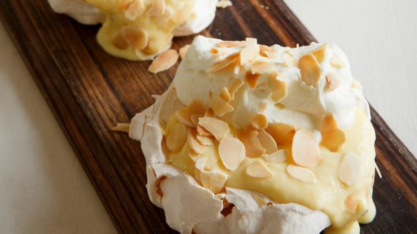 Or try his rose meringues with apple curd and toasted almonds <a href="http://www.goodfood.com.au/recipes/rose-meringue-with-apple-curd-and-toasted-almonds-20150607-3xd9w"><b>(Recipe here).</b></a>