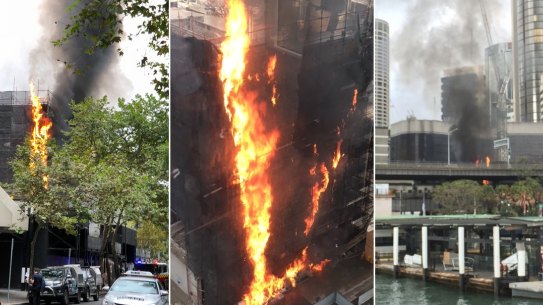 Fire at Circular Quay