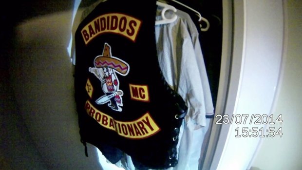 Bandidos paraphernalia uncovered during raids as part of Operation Mike Groundspeed.