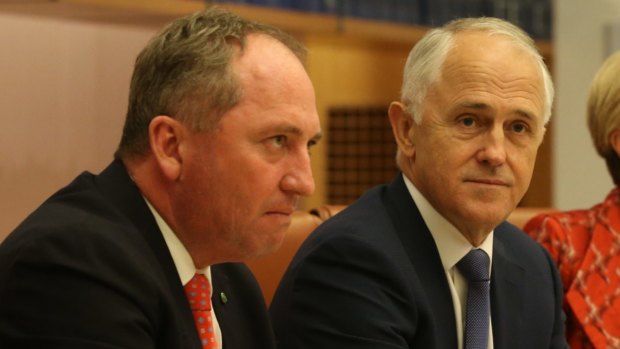 Prime Minister Malcolm Turnbull with Deputy Prime Minister Barnaby Joyce in February.