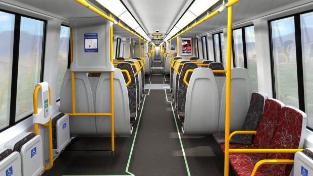 Inside the new NGR trains.