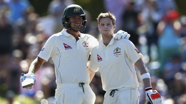 Joe Burns and Steve Smith formed a record-breaking partnership.