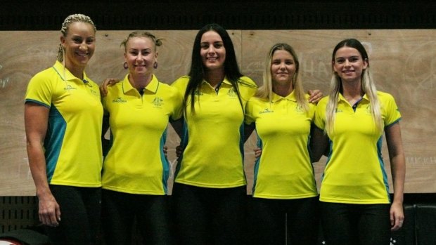 The five-strong women's boxing team for the Commonwealth Games.