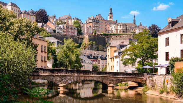 The historic district Grund in Luxembourg City.