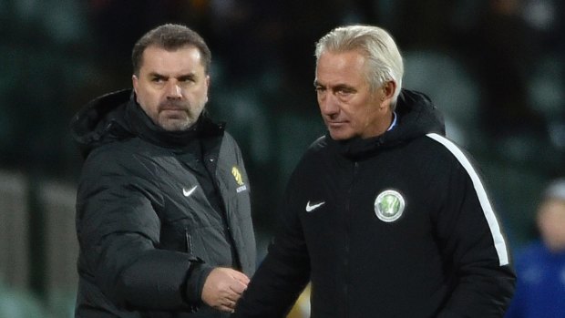 Bert and Angie: Ange Postecoglou has labelled the van Marwijk appointment 'pragmatic'.