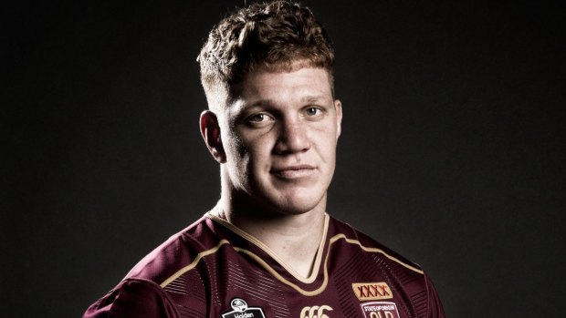 Red hot: Dylan Napa ran for more than 100 metres and made 24 tackles on debut for Queensland.