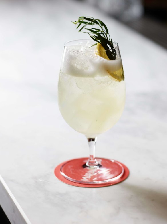 Rosemary gin fizz.