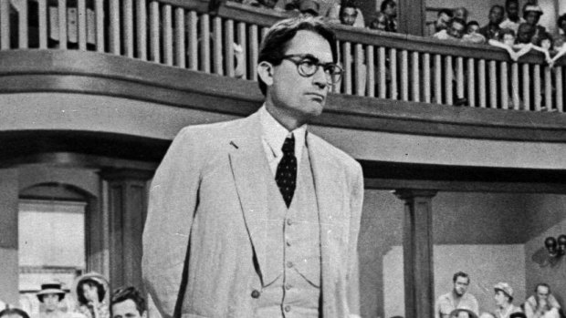 Gregory Peck as Atticus Finch in the 1962 film adaptation of Harper Lee's <i>To Kill A Mockingbird</i>. Peck won the Oscar for Best Actor for his performance and remained a friend of Lee.