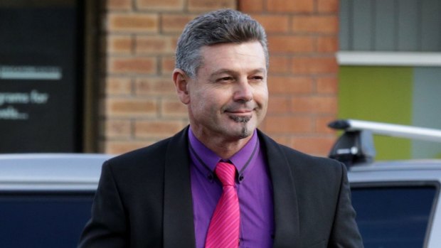 Ineligible: Olympian Michael Diamond outside Raymond Terrace Courthouse
