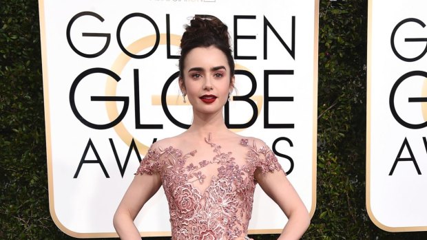 Lily Collins was the belle of the ball.