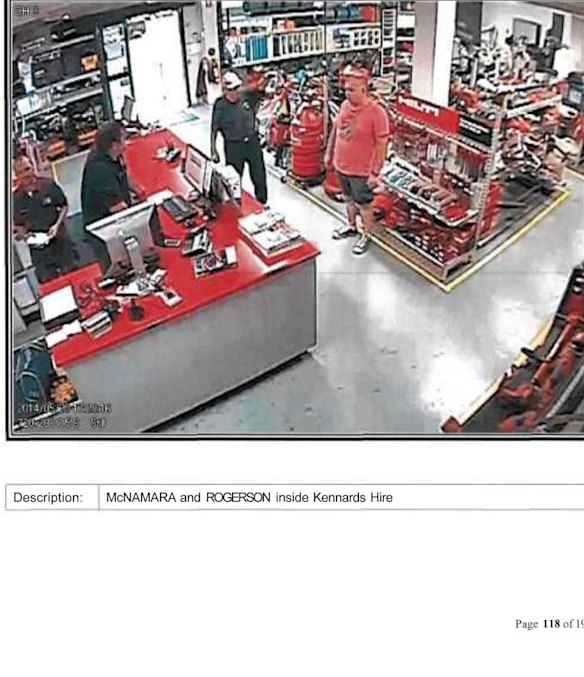 Roger Rogerson and Glen McNamara in Kennards Hire.