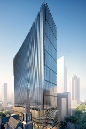 An earlier office tower plan for the Lonsdale Street site put forward by Leighton in 2014. 