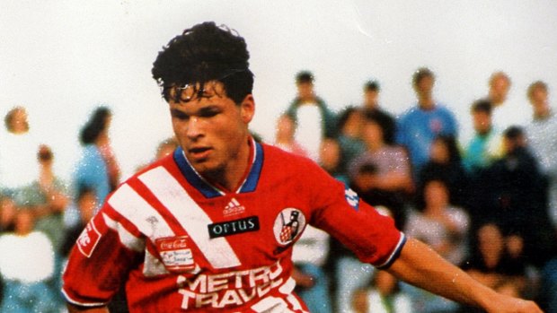 Early years: Mark Viduka in his days with the Melbourne Knights, his best-loved team.