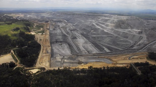 Rio Tinto's Warkworth open-cut coal mine near Bulga in the Hunter Valley.