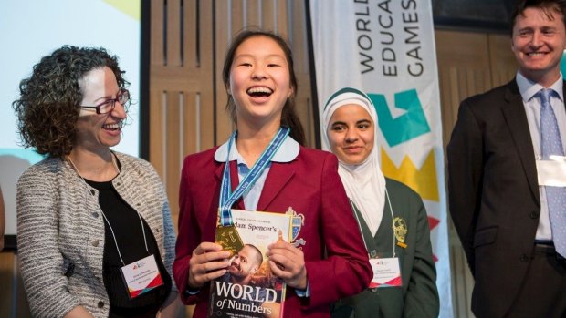 Canberra year 7 student Christina Gao won the science category at the 2015 World Education Games.