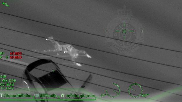 Polair vision shows Nicholas John Crilley allegedly shoving a driver out of a car during a carjacking.