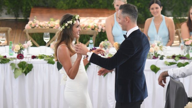 'She looked beautiful': Anthony remembers his response to seeing Nadia for the first time at the altar.